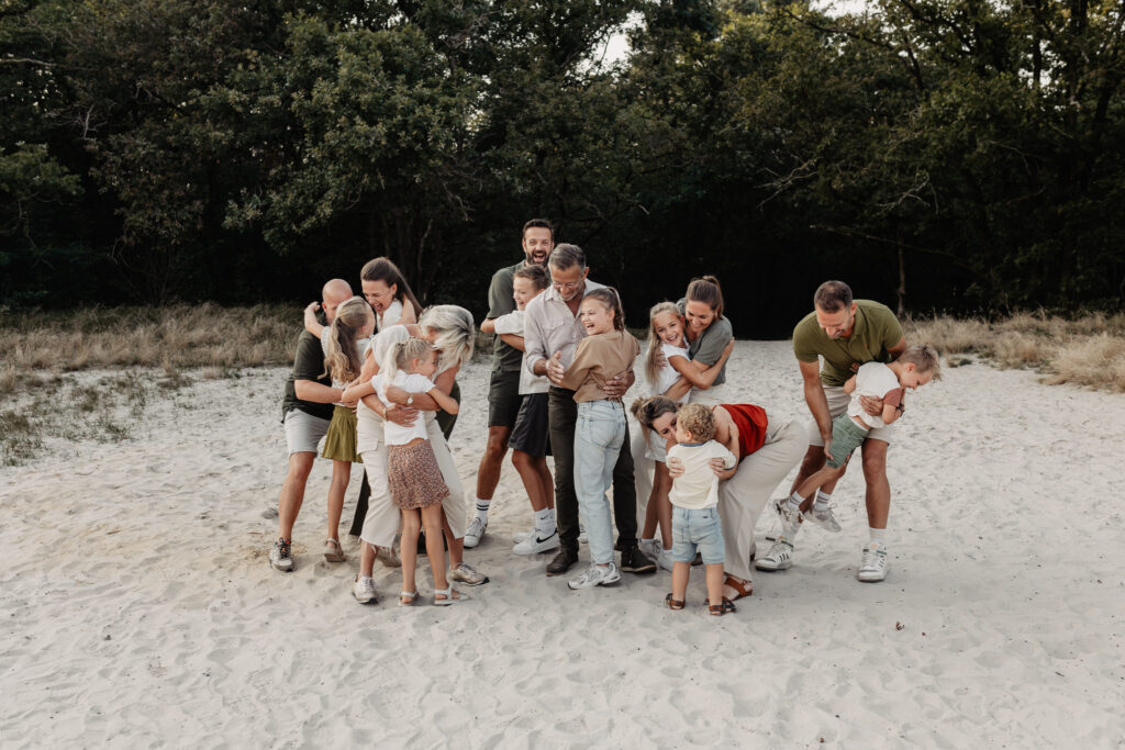 Spontane familiefoto in Noord-Brabant
